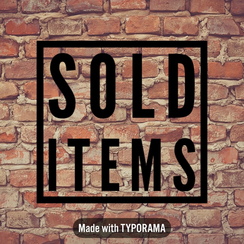 Sold Items Sign